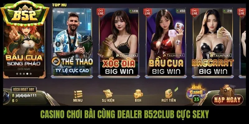 Sức hút của casino B52 Club vô cùng hấp dẫn.